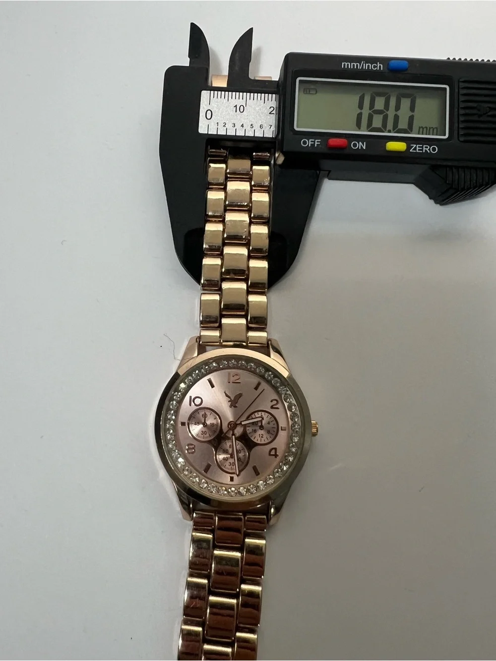 (611)Rose Gold Crystal Accent Women's Bracelet Watch American eagle